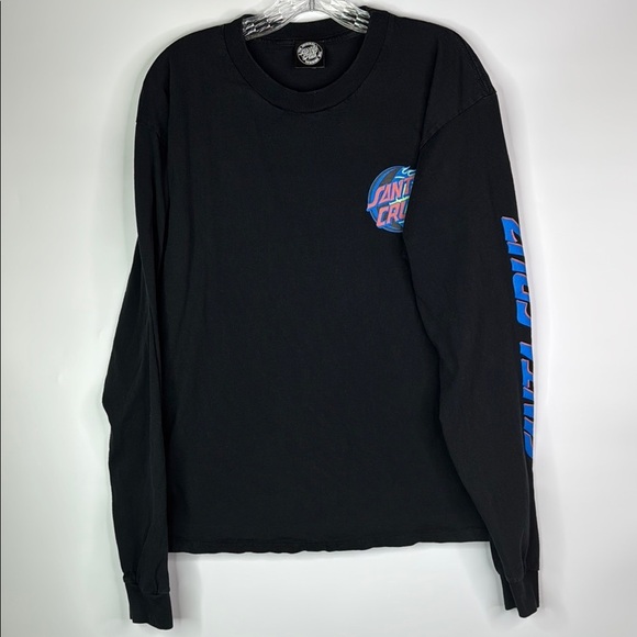 Santa Cruz Black Long Sleeve Crewneck Sweatshirt Large - Picture 2 of 9